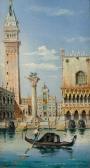 GRUBACS Marco 1839-1910,View of Venice with the Doge's palace,Galerie Koller CH 2016-03-22