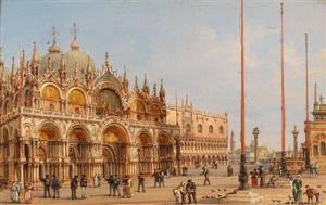 Grubas Giovanni,A view of St Mark\’s Basilica and a view of St Mar,1915,Palais Dorotheum 2017-10-19