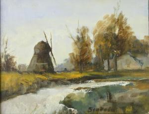 GRUBBE M,Landschaft mit Windmühle,1979,Auktionhaus Breitschuh DE 2009-11-07