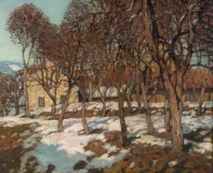 GRUBER GLEICHENBERG Franz 1886-1940,Snowy Landscape,1914,Hindman US 2023-10-20