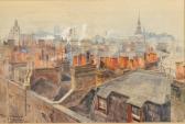 GRUBHOFER Tony 1854-1935,London Rooftops,1901,David Lay GB 2018-07-26
