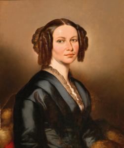 GRUND Johann,Bildnis einer Dame mit Stoppellocken (Korkenzieher,1851,Palais Dorotheum 2022-06-20