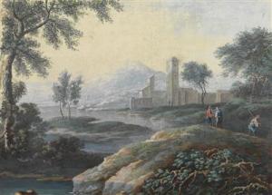 GRUND Norberta 1717-1797,Southern landscape with travellers,Palais Dorotheum AT 2011-11-04