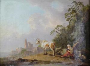 GRUNDMANN Emil Otto,La gardienne de vache,1789,Saint Germain en Laye encheres-F. Laurent 2017-10-01