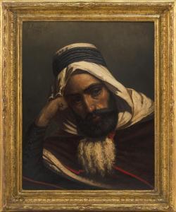 GRUNDTVIG Ludvig 1836-1901,Portrait of an Arab,1898,Eldred's US 2019-10-17
