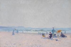 GRUNER Elioth 1882-1939,On the Sands,1920,Menzies Art Brands AU 2018-04-26