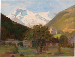 GRUNER Erich 1881-1966,View of Castle Taufers in the Ahrntal,1922,Palais Dorotheum AT 2017-12-05
