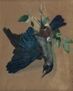 GRUNER Lila 1872,Vögel-Stillleben,Palais Dorotheum AT 2013-11-19