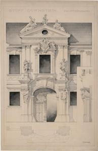 GRUNER Oskar 1867,Stift Dürnstein: Ansicht des Haupteingangs mit dem,Galerie Bassenge DE 2023-12-01