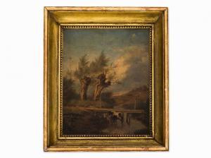 GRUNEWALD Gustavus Johann 1805-1878,Cattle by the River,Auctionata DE 2015-08-21