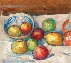 GRUNEWALD Isaac 1889-1946,Fruits on white table cloth,Bukowskis SE 2013-04-24