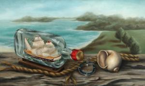 GRUNIN PEARL 1928-2014,Ship in a Bottle,1971,Butterscotch Auction Gallery US 2019-03-30