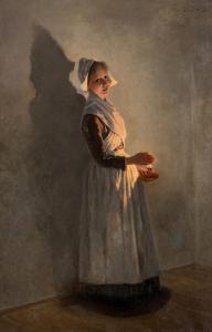 GRUST Theodor 1859-1919,Candlelight Reflection,1890,Hindman US 2023-10-17