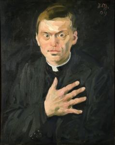 GRUTZKE Johannes 1937-2017,Porträt eines Priesters,2009,Leipzig DE 2024-04-20