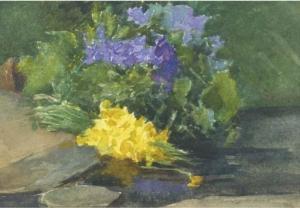 GRUYER HERBEMONT Gabrielle 1875,Daffodils and other flowers,Christie's GB 2005-02-15