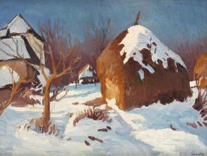 gruzda jános 1881-1953,Peisaj de iarnă,Artmark RO 2011-03-23
