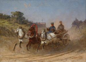 GRUZINSKY Peter Nikolajewitsch 1837-1892,Summer Troika Ride,1882,Shapiro Auctions US 2022-10-15
