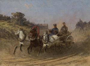 GRUZINSKY Peter Nikolajewitsch 1837-1892,Summer Troika Ride,1882,Shapiro Auctions US 2014-10-25