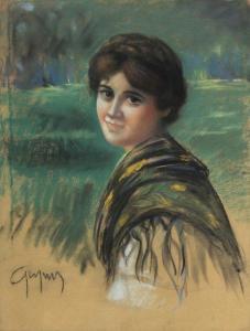 GRZYMS Stanisław,Portret kobiecy,Sopocki Dom Aukcjny PL 2023-03-08