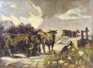 gschwender fritz 1897,Landschaft mit Kühen,1941,Heickmann DE 2009-06-27