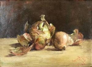 GSELL Henry Alfred 1859-1920,Onions,1906,International Art Centre NZ 2019-10-23