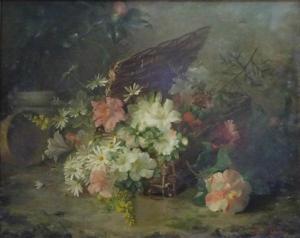 GUÉRIN Thérèse 1861-1933,Corbeille fleurie,1887,Etienne de Baecque FR 2019-06-14