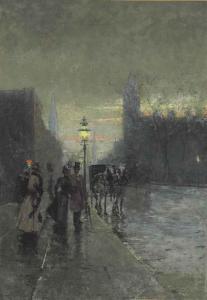 GUACCIMANNI Alessandro 1864-1927,Rainy Streets, New York,Christie's GB 2014-10-27