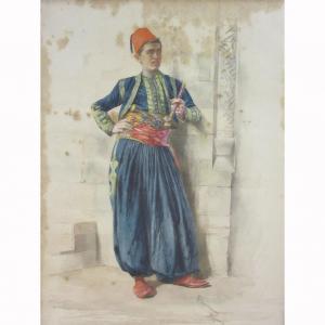 GUACCIMANNI Vittorio 1859-1938,Zouave Smoking a Pipe,William Doyle US 2015-09-30