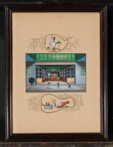 GUAN LIANCHANG Tingqua,A Rare View of the Interior of a Lacqueware Shop,Sotheby's 2023-01-23