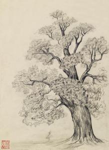 guan zilan 1903-1986,Tree,1940,Hosane CN 2011-06-26