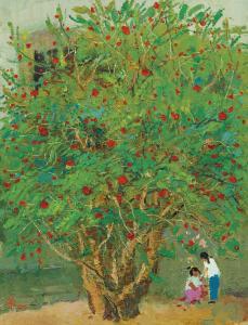 GUANZHONG WU 1919-2010,A TREE IN THE LI VILLAGE (II),1972,Sotheby's GB 2015-04-04