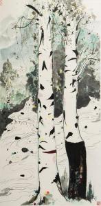 GUANZHONG WU 1919-2010,White birches on Mt. Changbai,Duke & Son GB 2017-05-18