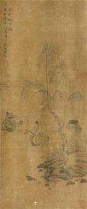 GUANZHOU SHANG,Two scholars cross a river on horseback, a servant,Galerie Koller 2021-06-02