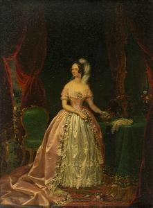 GUBBINS Henrietta 1800-1900,A portrait of Lady Cecilia des Voeux in court dres,Bonhams GB 2004-03-22