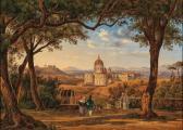 GUBIG J.C,Rome, View of St. Peter\’s Basilica,1839,Palais Dorotheum AT 2019-06-24
