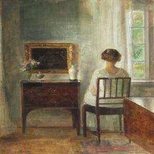 GUDDEN Rudolf 1863-1935,Interior with a young woman by the window,Bruun Rasmussen DK 2016-03-01