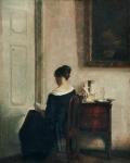 GUDDEN Rudolf 1863-1935,Interior with the artist\’s wife reading,Uppsala Auction SE 2021-12-08