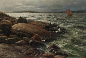 GUDE Hans Fredrik 1825-1903,Coastal Landscape,1899,Sotheby's GB 2023-03-23