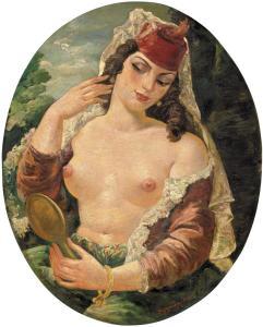 GUDIASVILI LADO DAVIDOVITCH 1896-1980,Beauty with a Mirror,1945,MacDougall's GB 2023-03-25