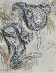 GUEANT Jean Philippe 1786-1853,Le serpent,Chayette et Cheval FR 2008-06-12