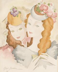 GUEDEN Yves 1900-1900,Portrait de deux Elégantes,Christie's GB 2008-07-09