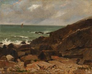 GUEDY Theodore Jules 1837-1911,View of Saint-Guénolé, Brittany,Sotheby's GB 2023-05-24