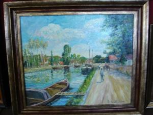 GUELTON Henri 1900-1900,Le canal,20th century,Dutel FR 2007-05-24