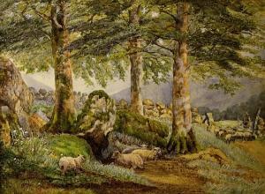 GUERIN Anna,Sheep by trees, Jersey,1872,Bonhams GB 2011-05-10