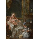 GUERIN François 1740-1795,SCÈNES D'INTÉRIEUR AVEC UNE JEUNE FEMME ET UN ENFA,Sotheby's GB 2010-06-22