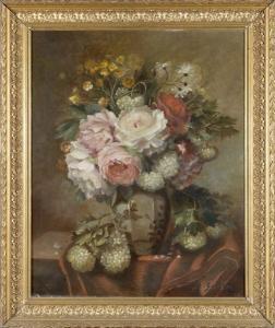 GUERIN Gabriel 1869-1916,Nature morte au bouquet de roses et pivoines,Adjug'art FR 2023-07-25