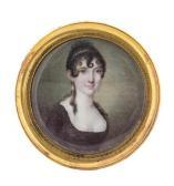 GUERIN Jean Urbain 1761-1836,Portrait Miniature of Baroness Falkenstyn,Hindman US 2017-10-16