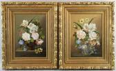 GUERIN M.L.A,PAIR OF FLORAL PAINTINGS,19th century,Potomack US 2018-03-23