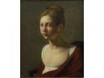 GUERIN Pierre Narcisse 1774-1833,Portrait de femme à la robe,Pais de Loire SARL - Courtois-Chauvire 2007-12-11