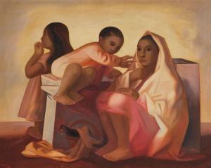 GUERRERO GALVAN Jesús 1910-1973,La familia,1956,Sotheby's GB 2024-03-05